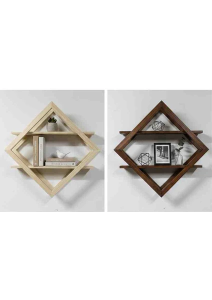 Woodenova Elmas Duvar Rafı 2